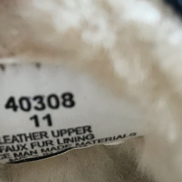 Urban Outfitters Minnetonka Cally Faux Suede Slip On Sherpa Moccasin Blue 11 - Picture 6 of 10